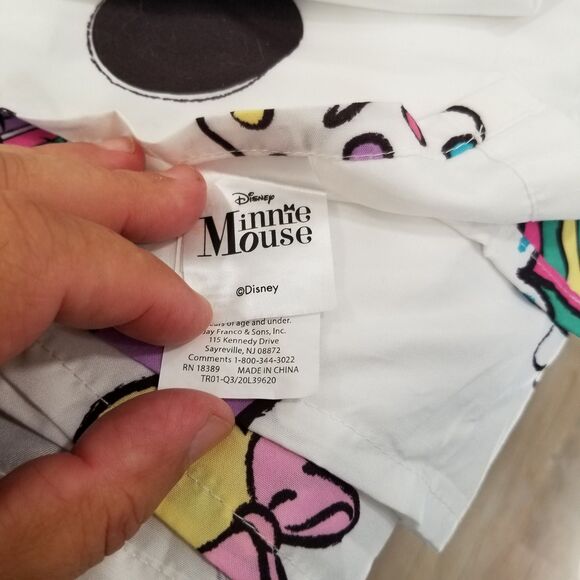 Disney Minnie Mouse rainbow dots twin size flat sheet - Picture 3 of 4